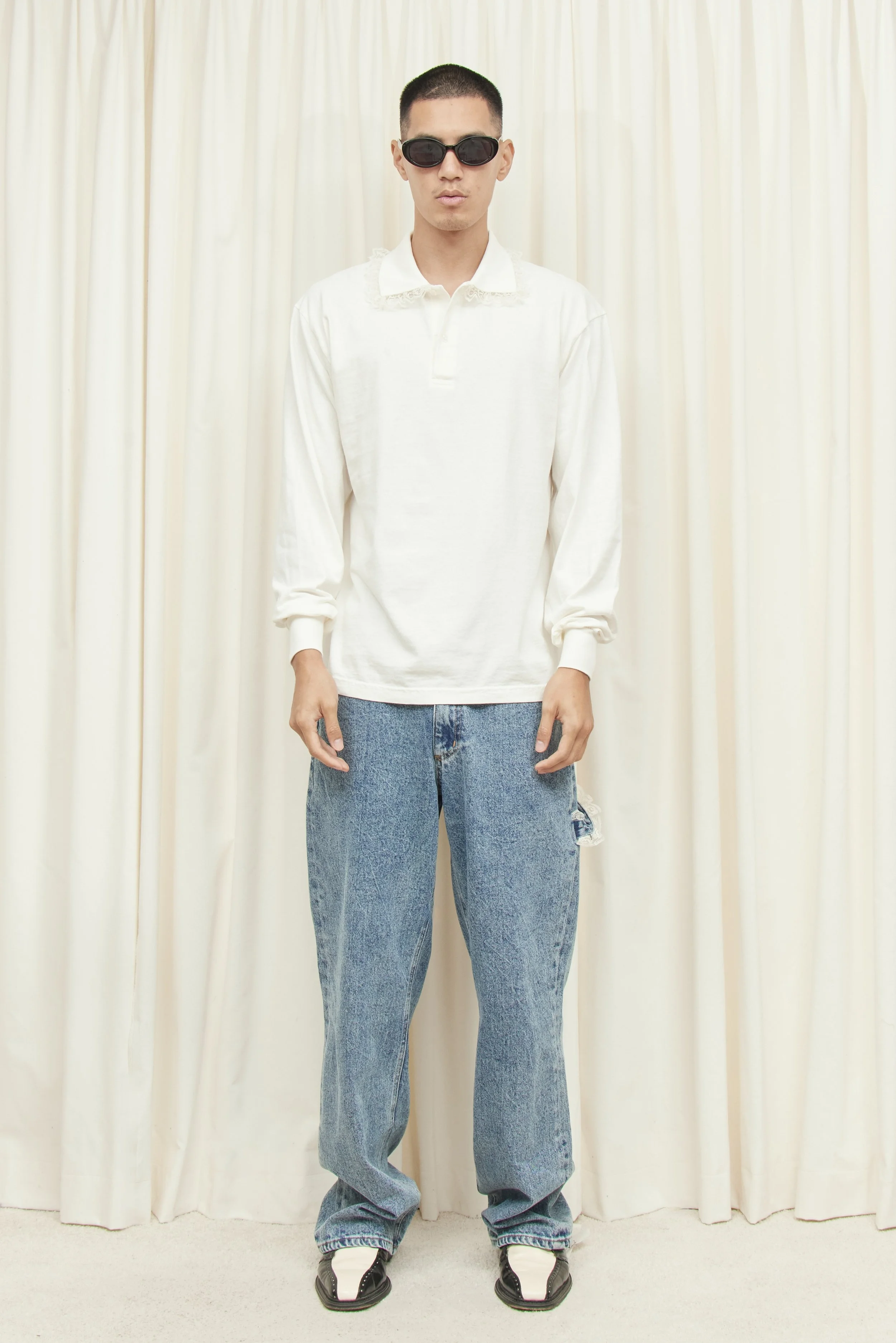 Cletus Lace Trim Short Sleeve Polo — Tanner Fletcher
